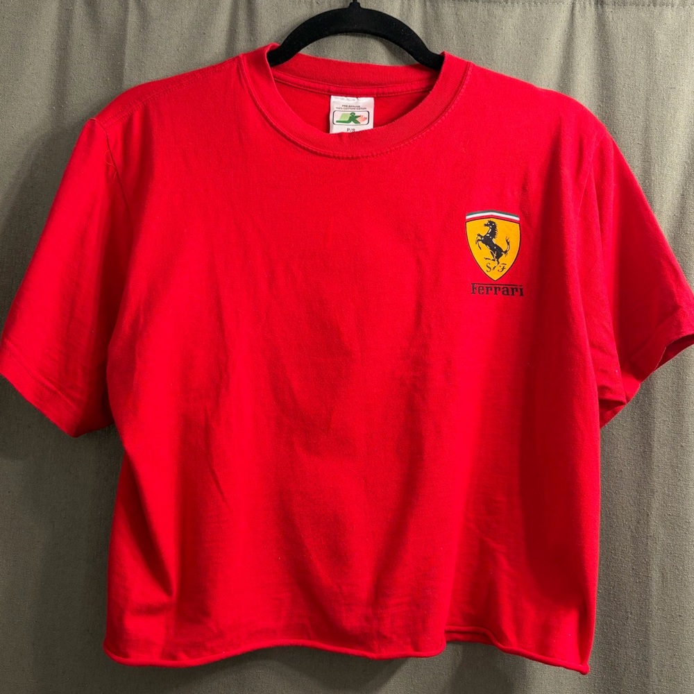 Ferrari Scarlet Tee with Emblem